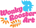 Wonky Rooster Art main website logo