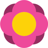 small flower decoration yellow flower with pink petals